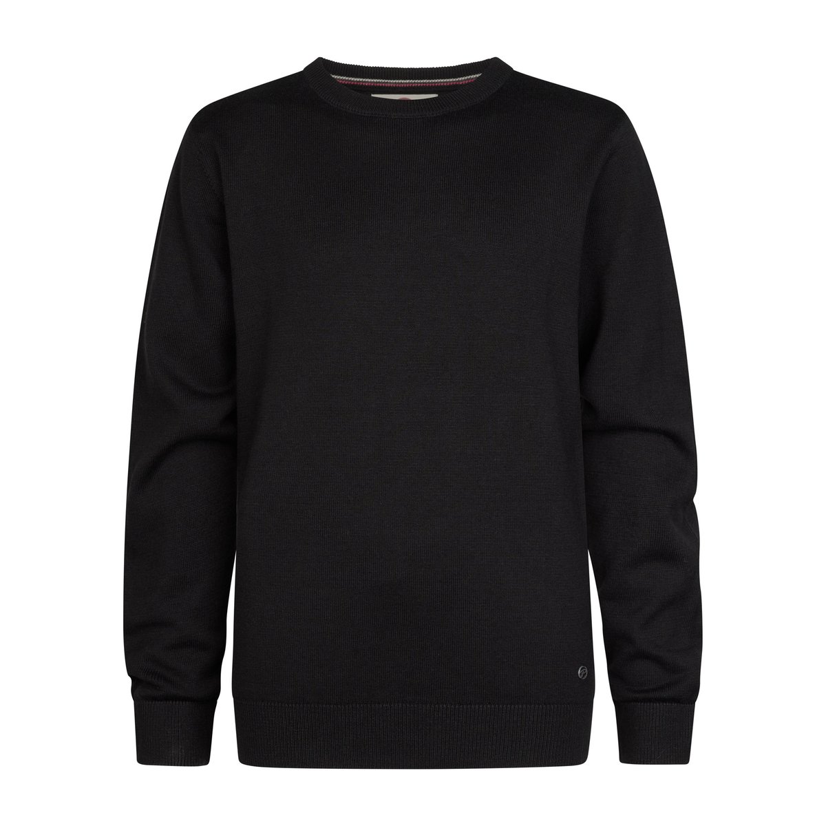Pull col rond en maille fine millshore noir black, PETROL INDUSTRIES