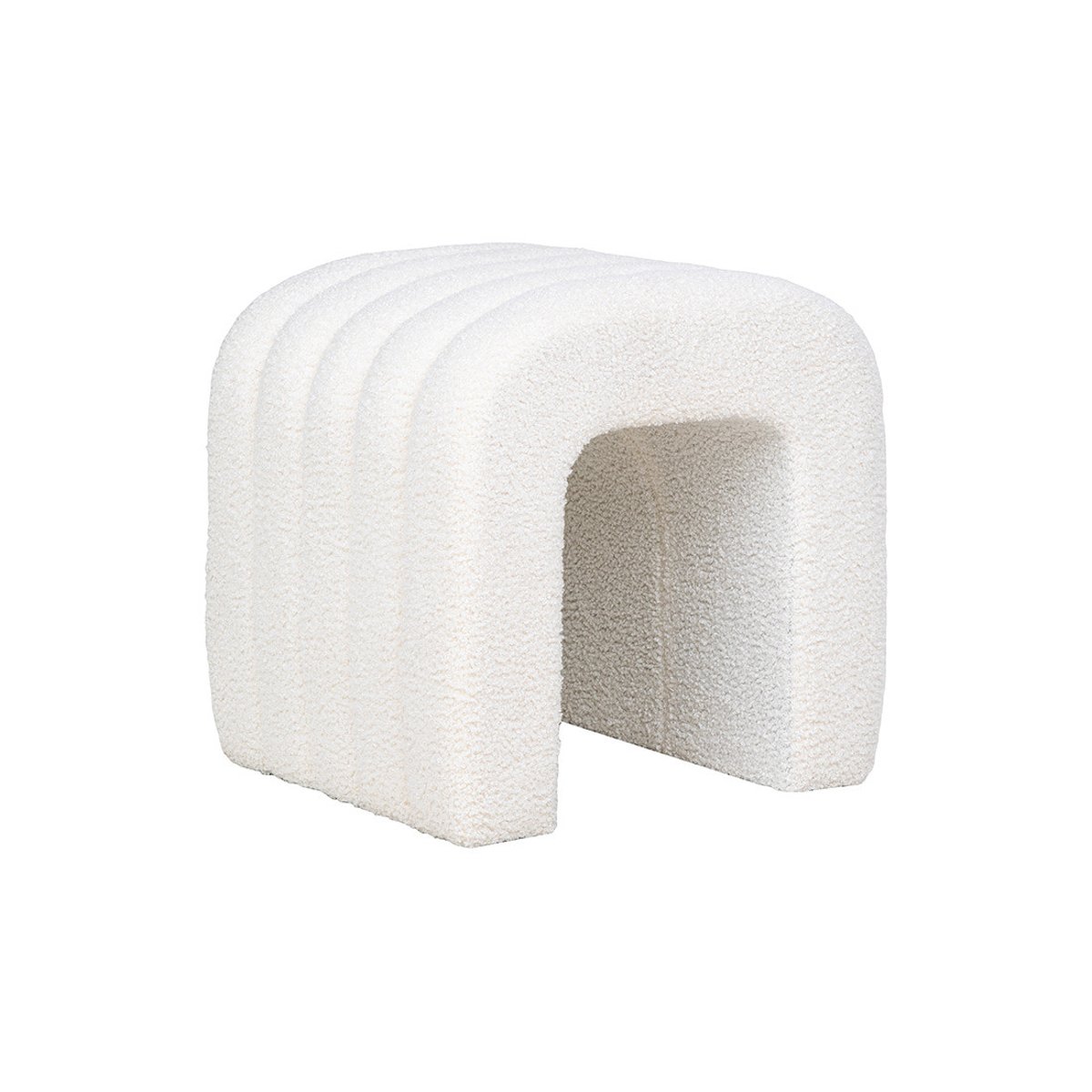 Pouf - KENTA blanc, BEST MOBILIER