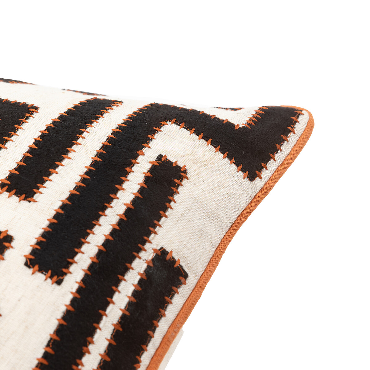 Orin Applique Filled Cushion black, SO'HOME
