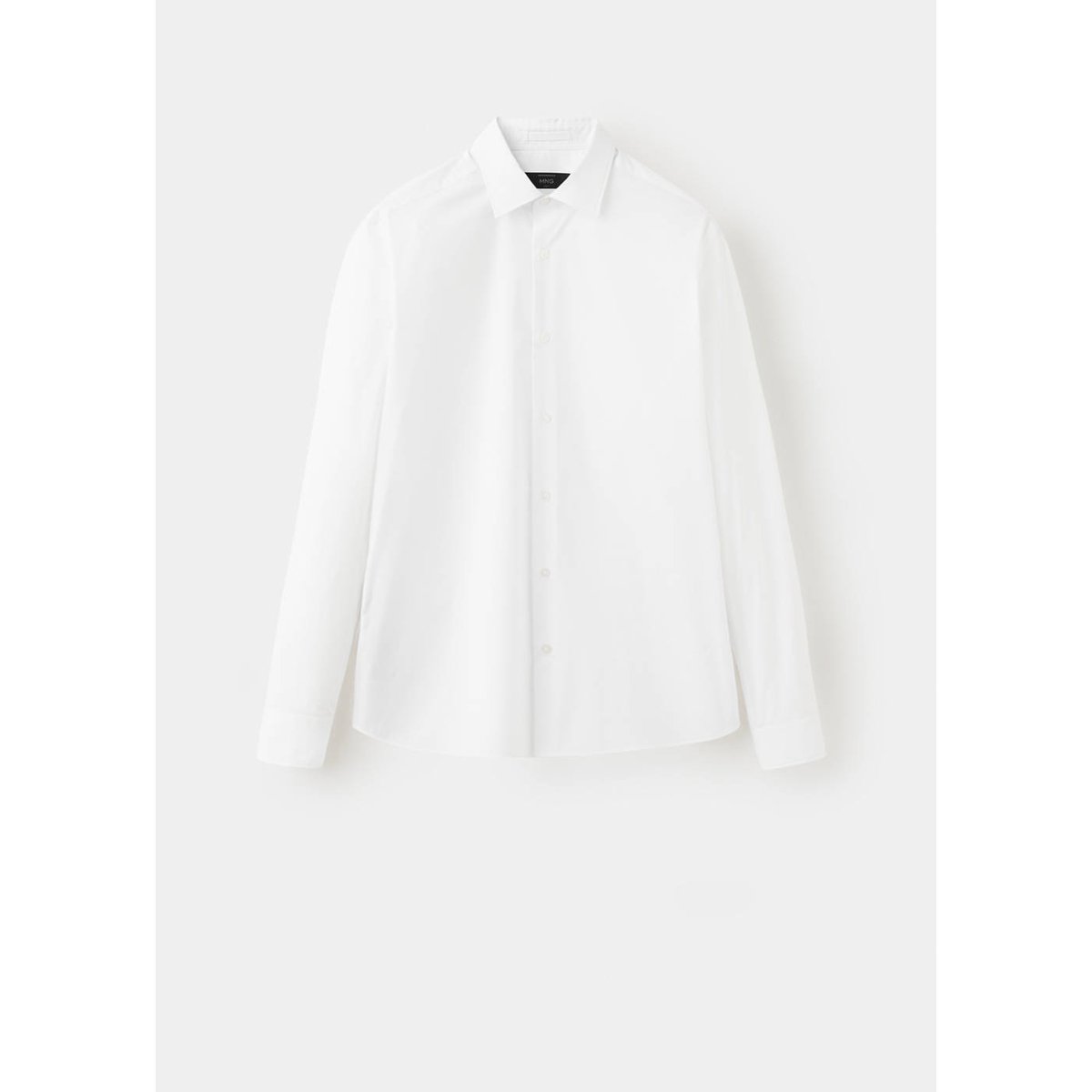 Chemise coton comfort stretch non-iron blanc, MANGO MAN