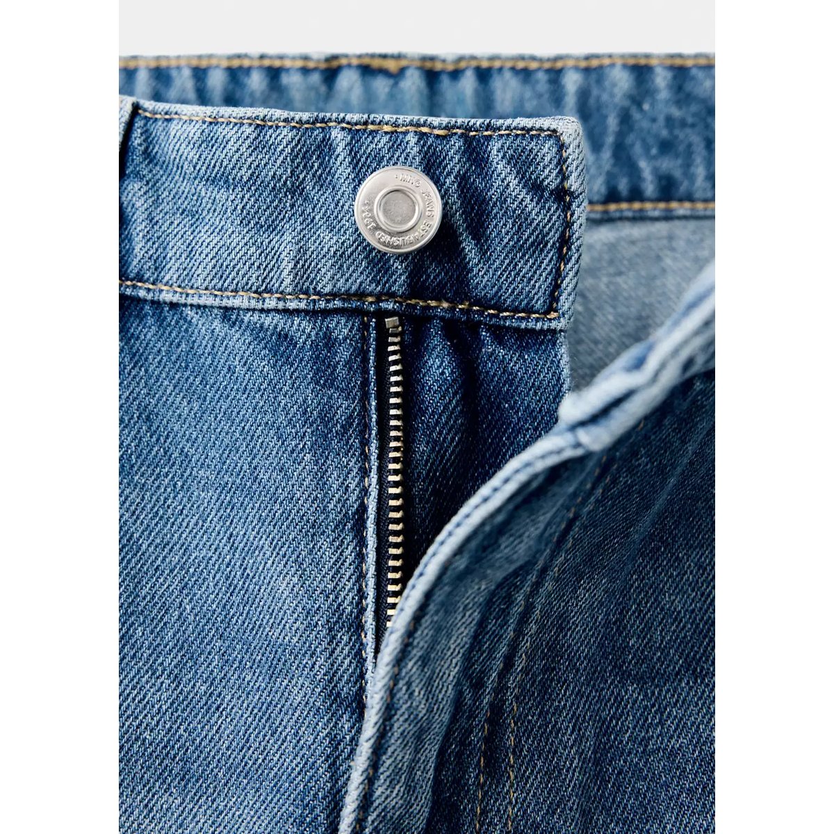 Jean Matilda droit taille haute bleu moyen, MANGO