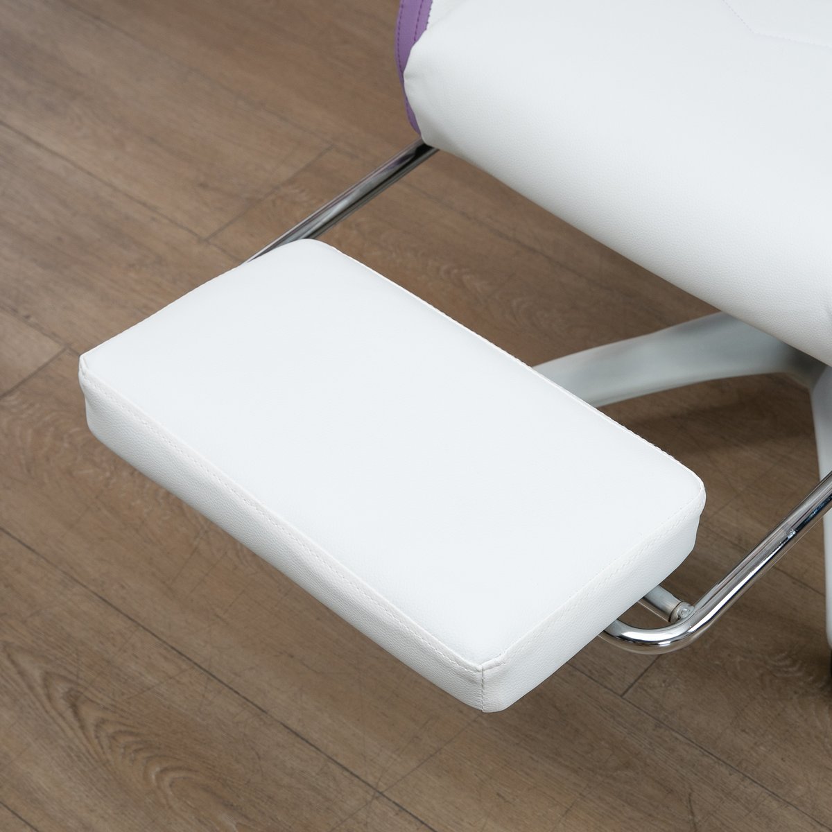 Fauteuil gaming Polyuréthane Blanc blanc, violet, HOMCOM
