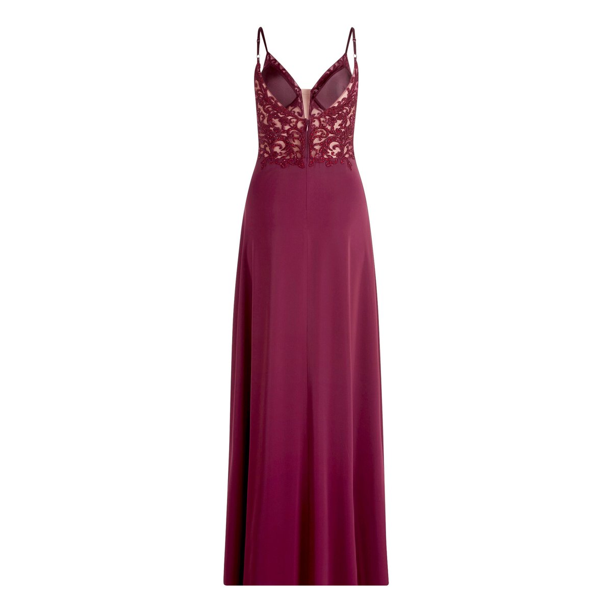 Robe de soirée à broderies prune wine, VERA MONT