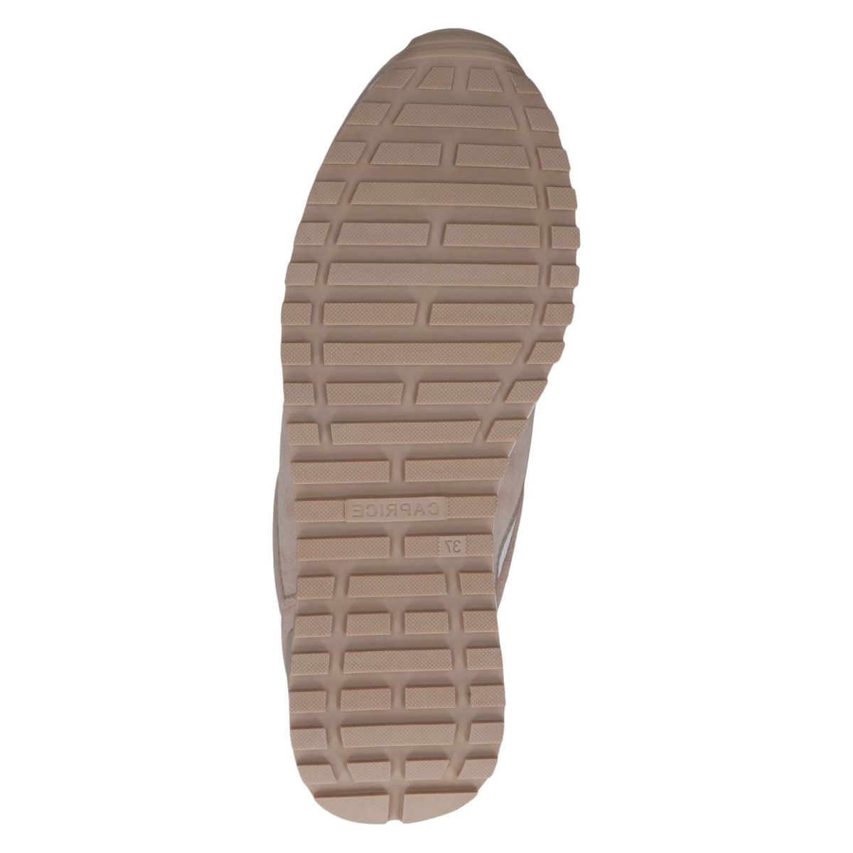 Basket en cuir beige ivoire caoutchouc combiné, CAPRICE