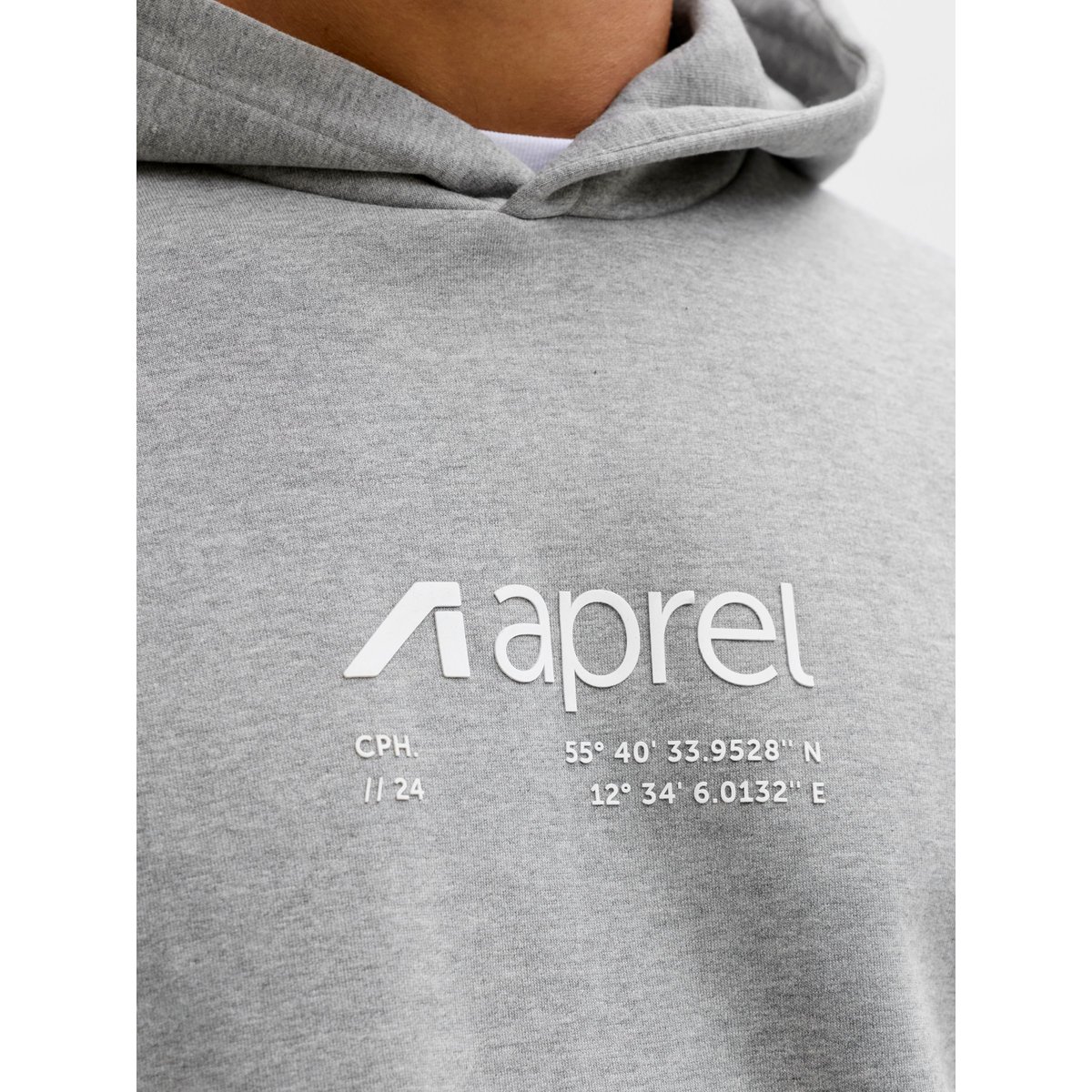 Sweat À Capuche grise - light grey melange, aprel