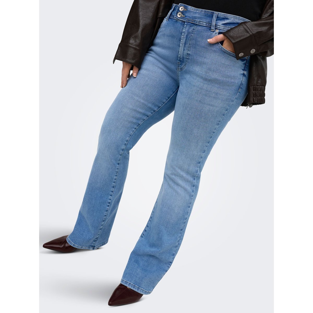 Jean Flared light blue denim, ONLY CARMAKOMA