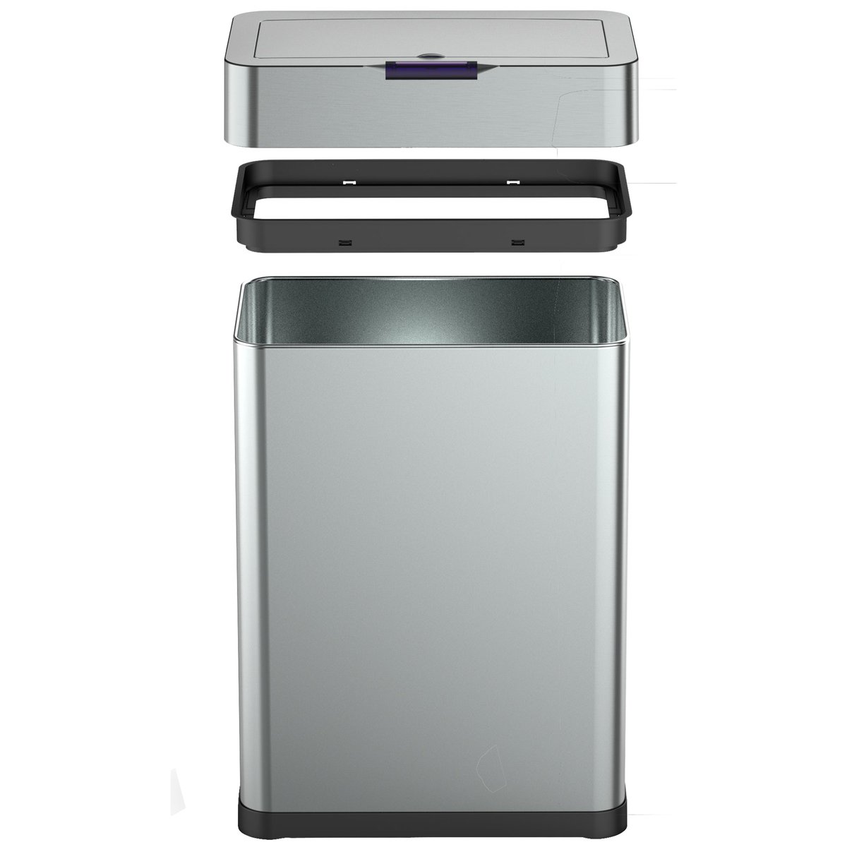 Poubelle de cuisine automatique DAYTONA 60L argent, KITCHEN MOVE