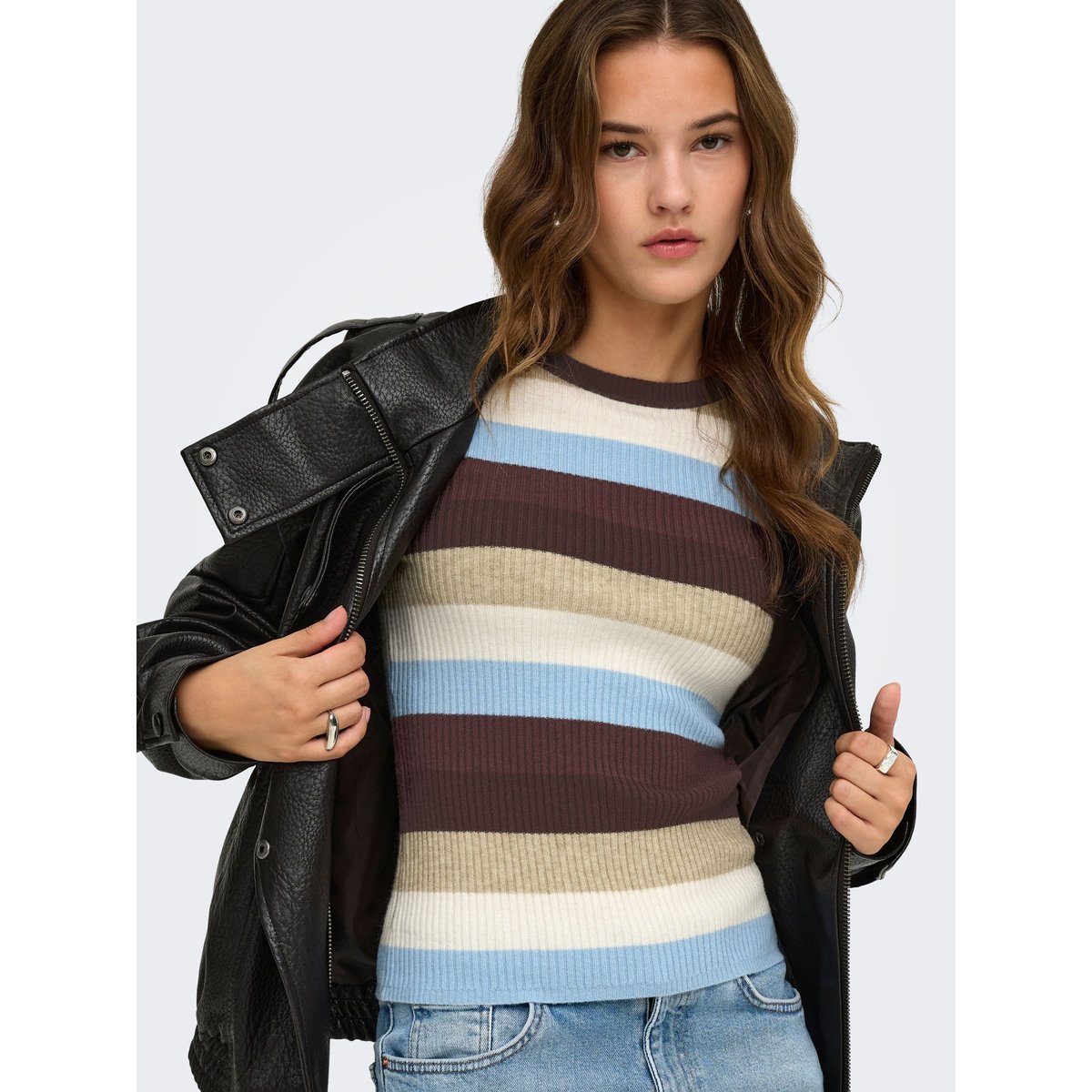 Pull En Maille coffee bean, ONLY