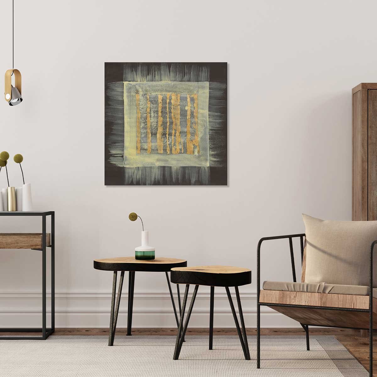 Tableau carré magique doré tableau alu dibond, HEXOA
