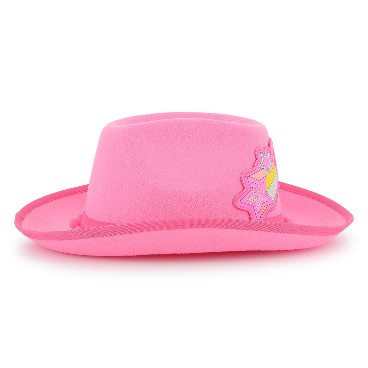 Chapeau western avec pompons rose flash, BILLIEBLUSH