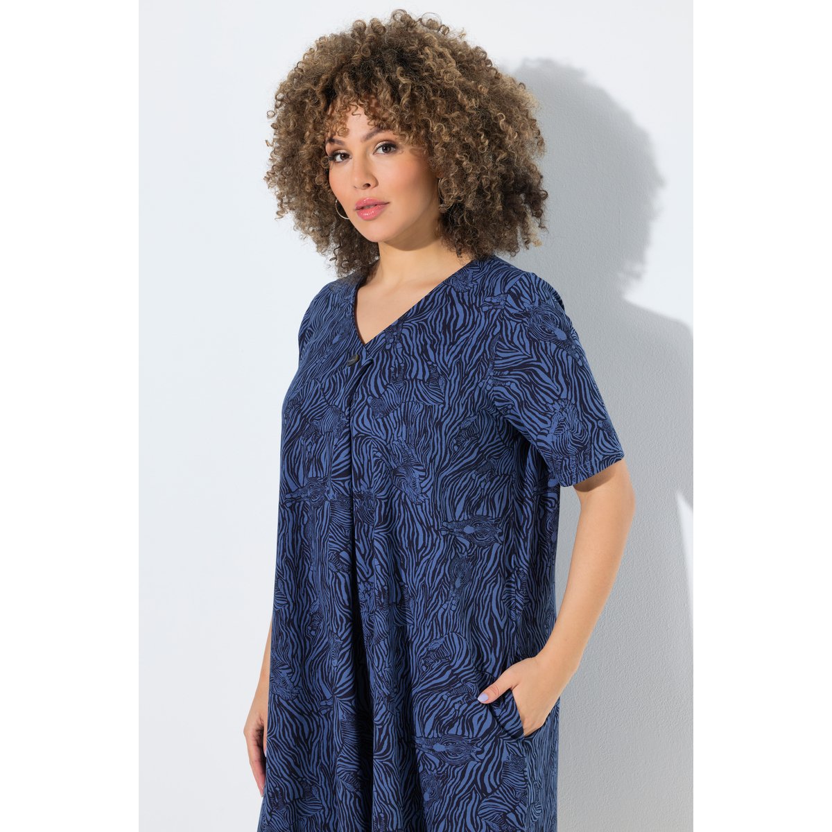 Robe motif zébré marine, ULLA POPKEN