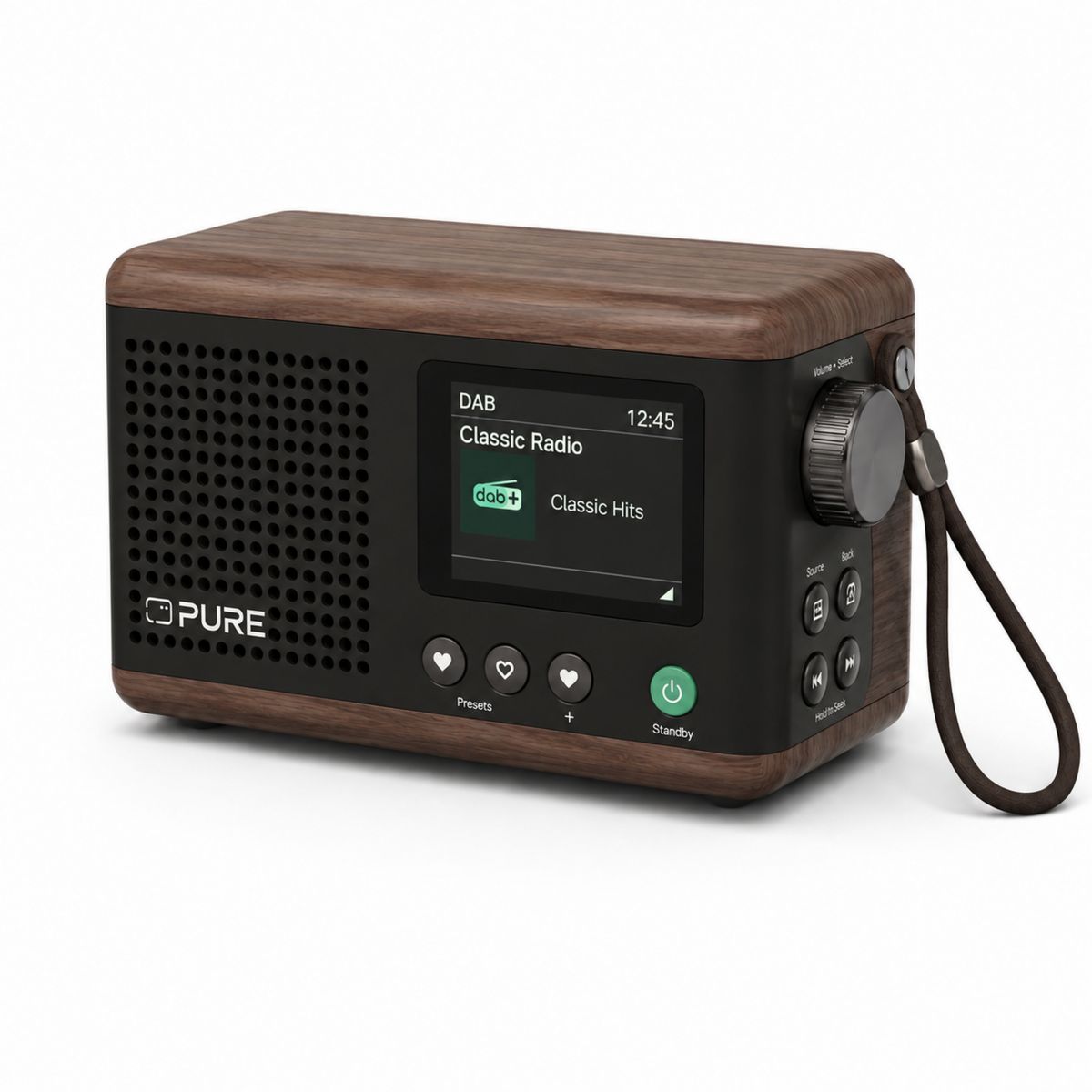 Radio DAB Classic Mini Coffee Black/Walnt couleur unique, PURE