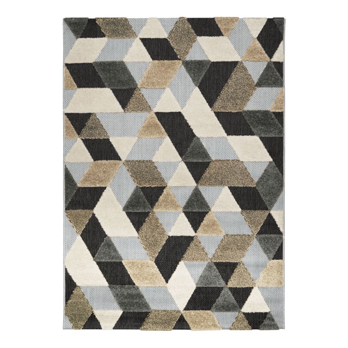 Tapis moderne pour intérieur-extérieur   DEHORS-DEDANS GEOMET gris, THE DECO FACTORY