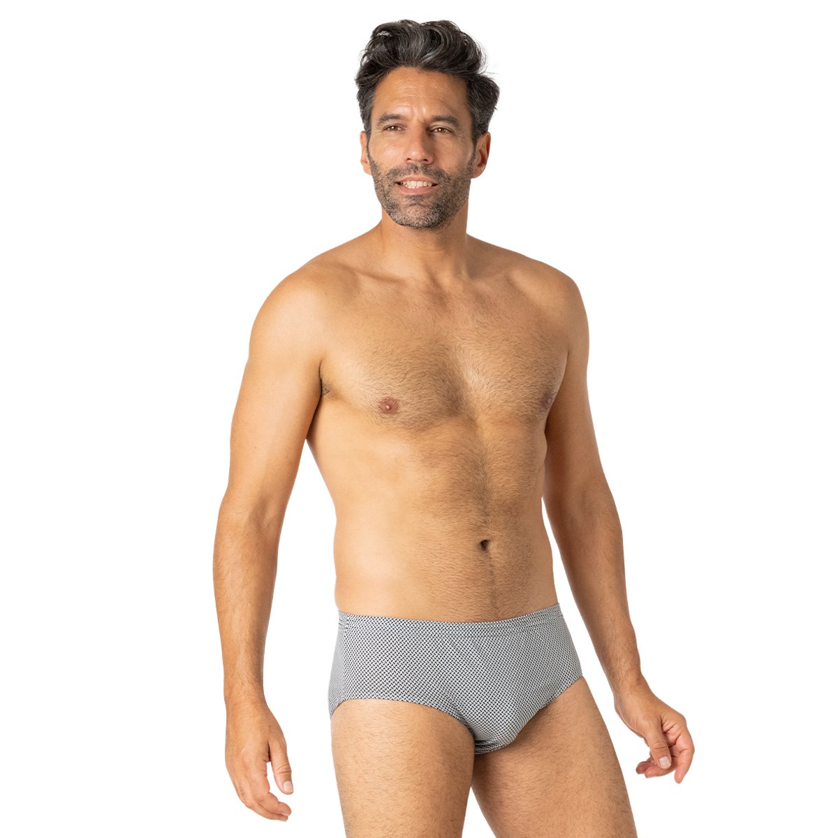 Slips, lot de 3, taille haute fermé TRIO ESSENTIEL gris-noir, EMINENCE