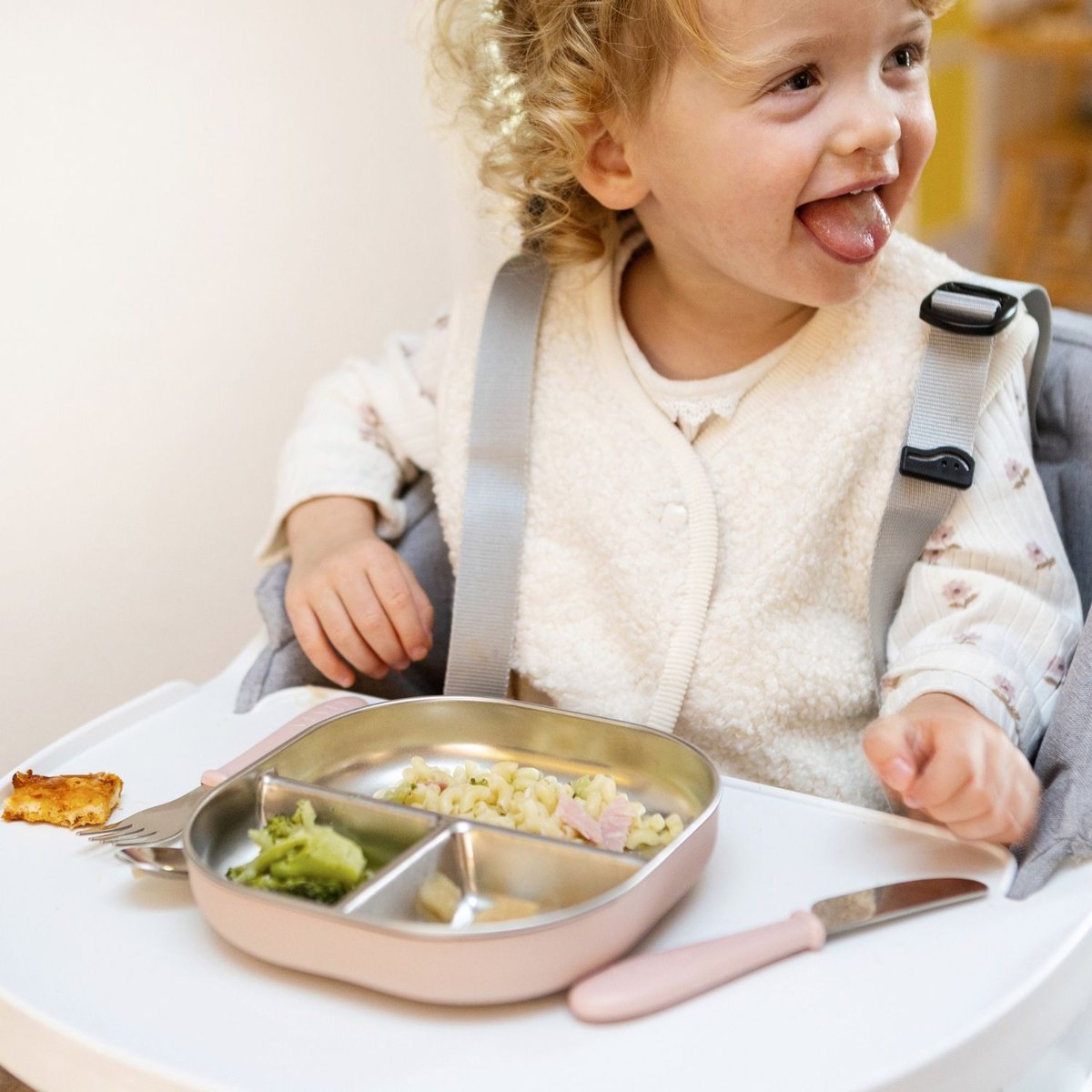 Assiette compartimentée barbe à papa, BEABA