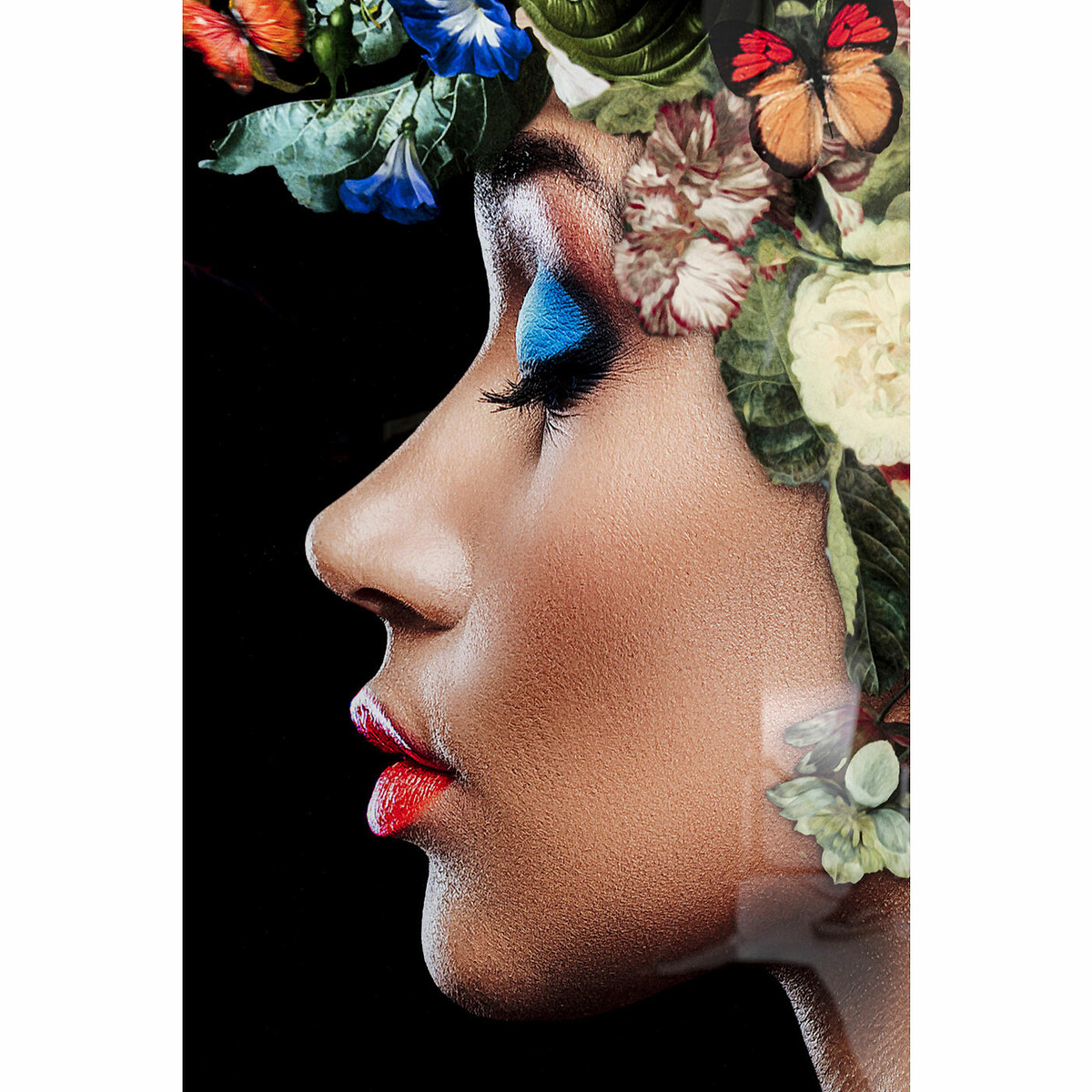 Tableau en verre Bunch of Flowers 150x100cm noir, KARE DESIGN