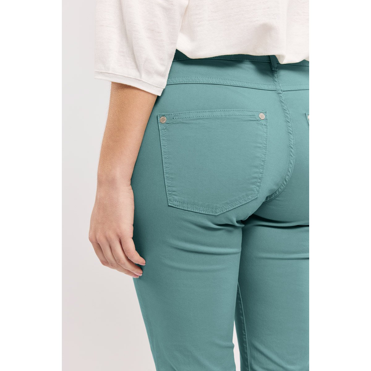 Pantalon coupe droite en coton silver pine, ARMOR-LUX