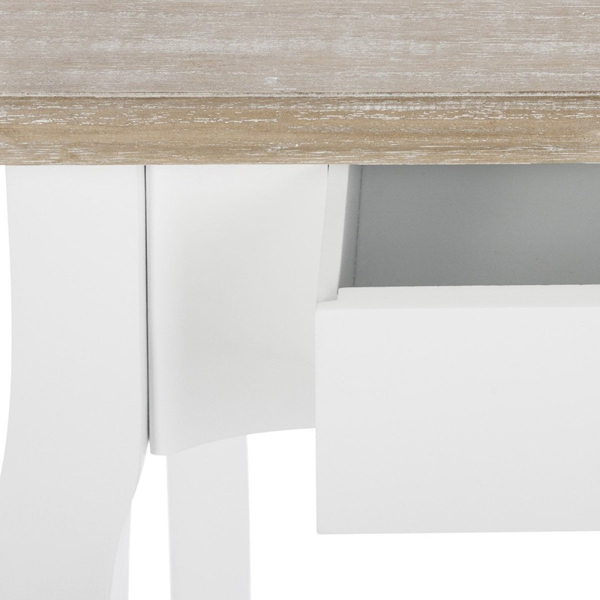 Console 2 tiroirs Chrysa blanc, ATMOSPHERA