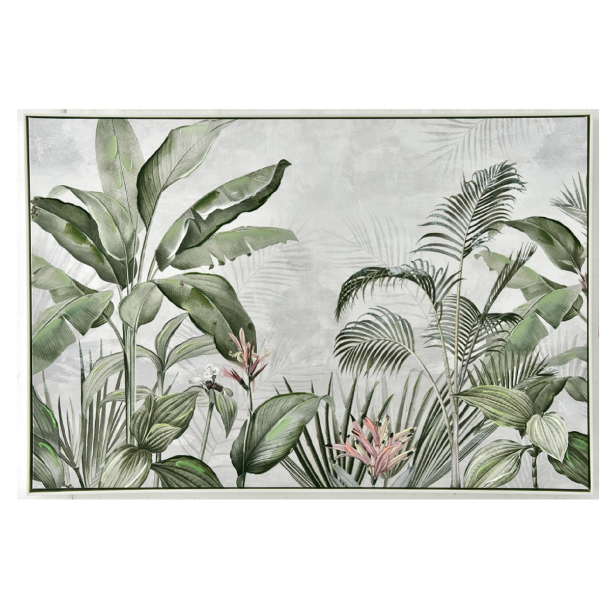Impression Sur Toile Cadre Argent Jungle vert, NOVATREND
