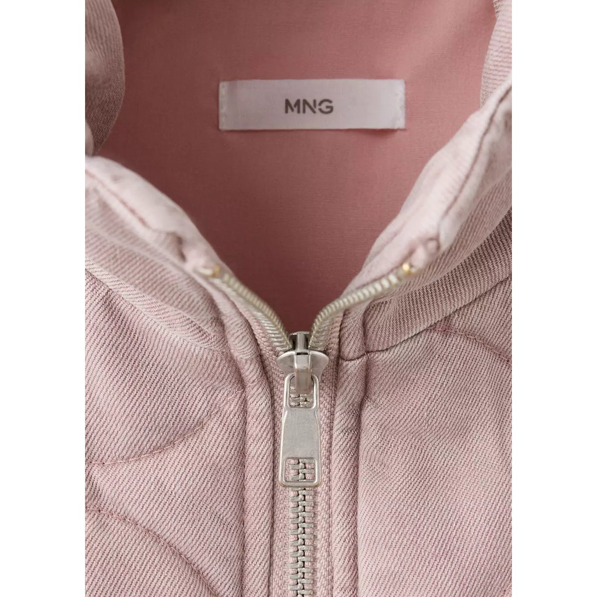 Veste matelassée détail coutures rose, MANGO TEEN