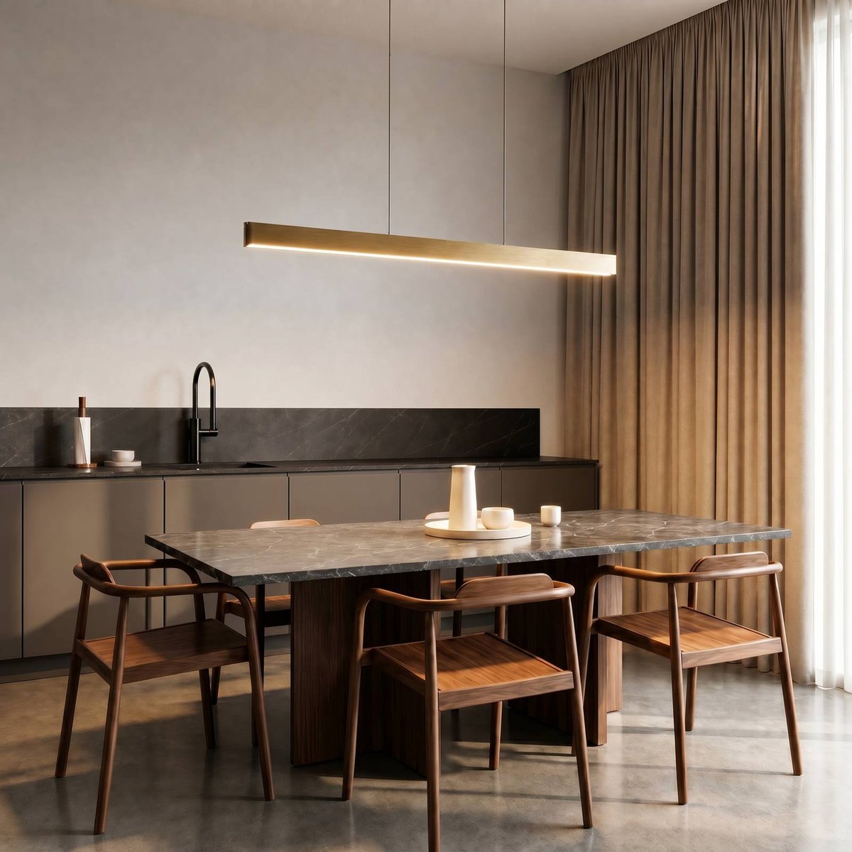 Suspension en aluminium moderneLED, Mylosh or, LUCANDE
