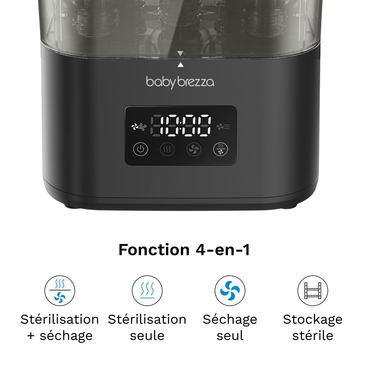 Stérilisateur et séchoir à biberons SuperQuick Dryer Advanced noir, BABY BREZZA