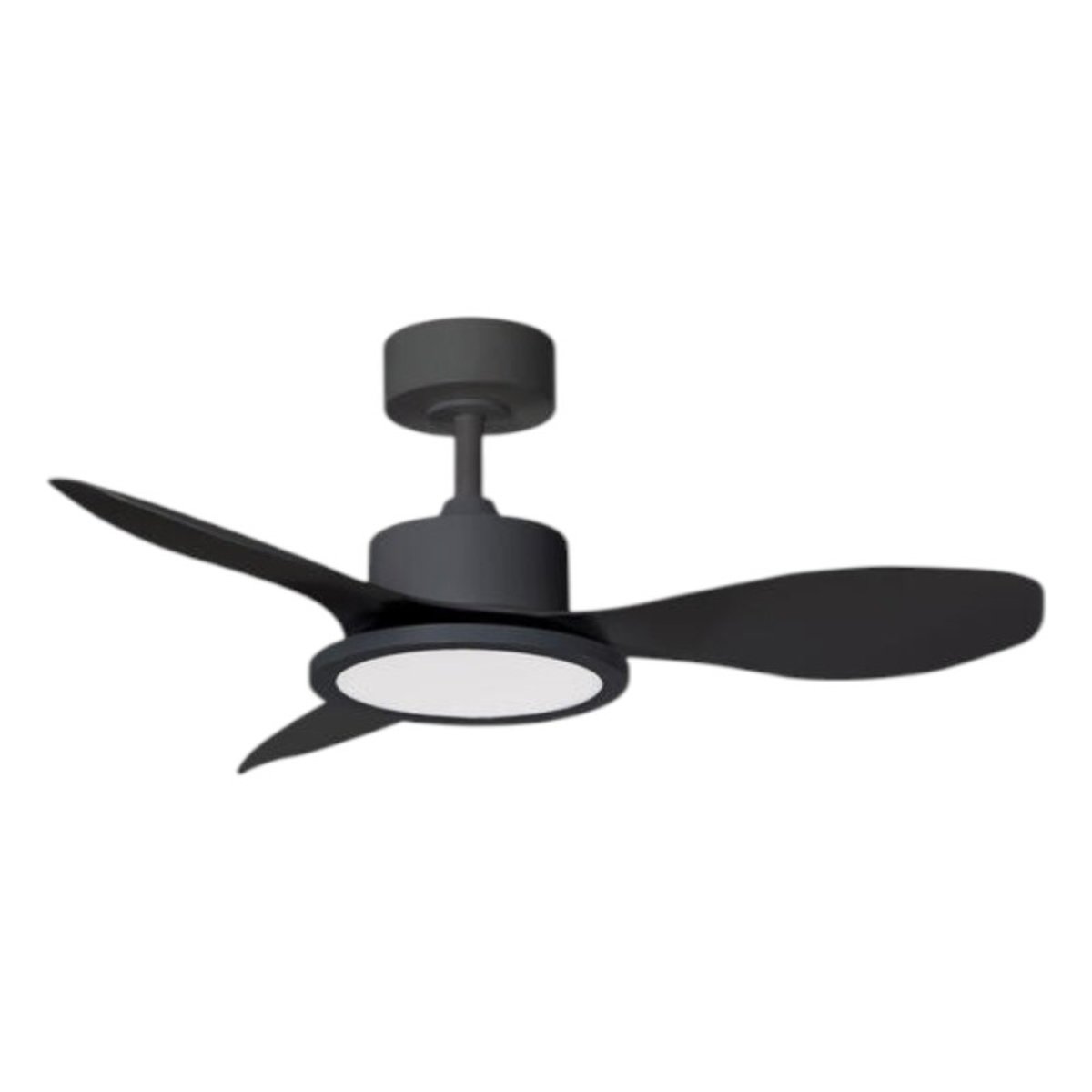 Ventilateur de plafond lumineux noir mat RIGA II XS noir, MILLUMINE