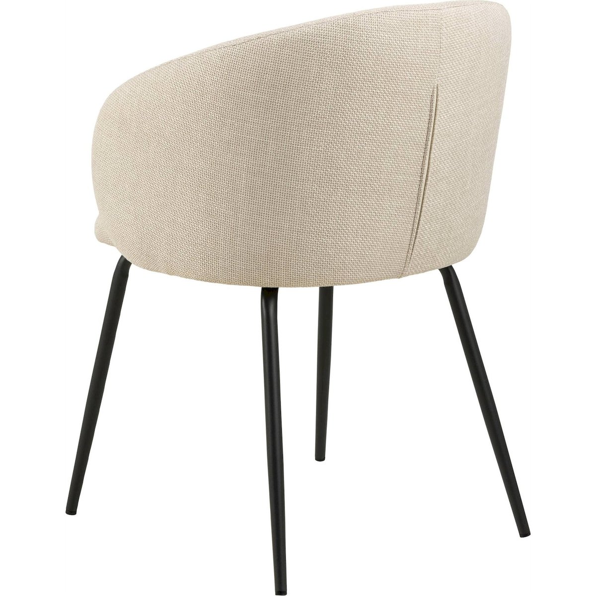 Chaise rembourrée avec accoudoirs PRONE beige chiné, RECOLLECTION