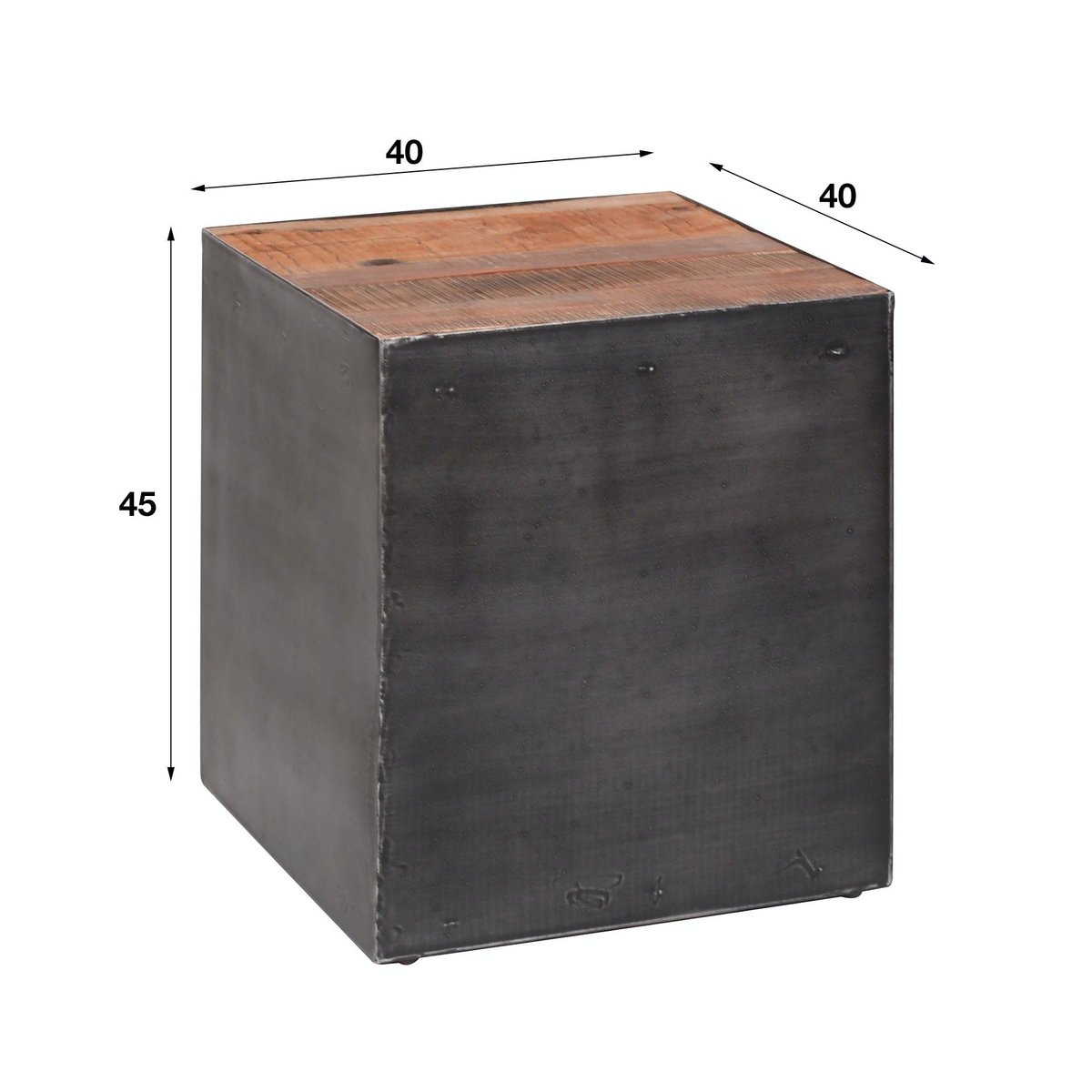 Table d'appoint industrielle SHEFFIELD bois naturel, PIER IMPORT