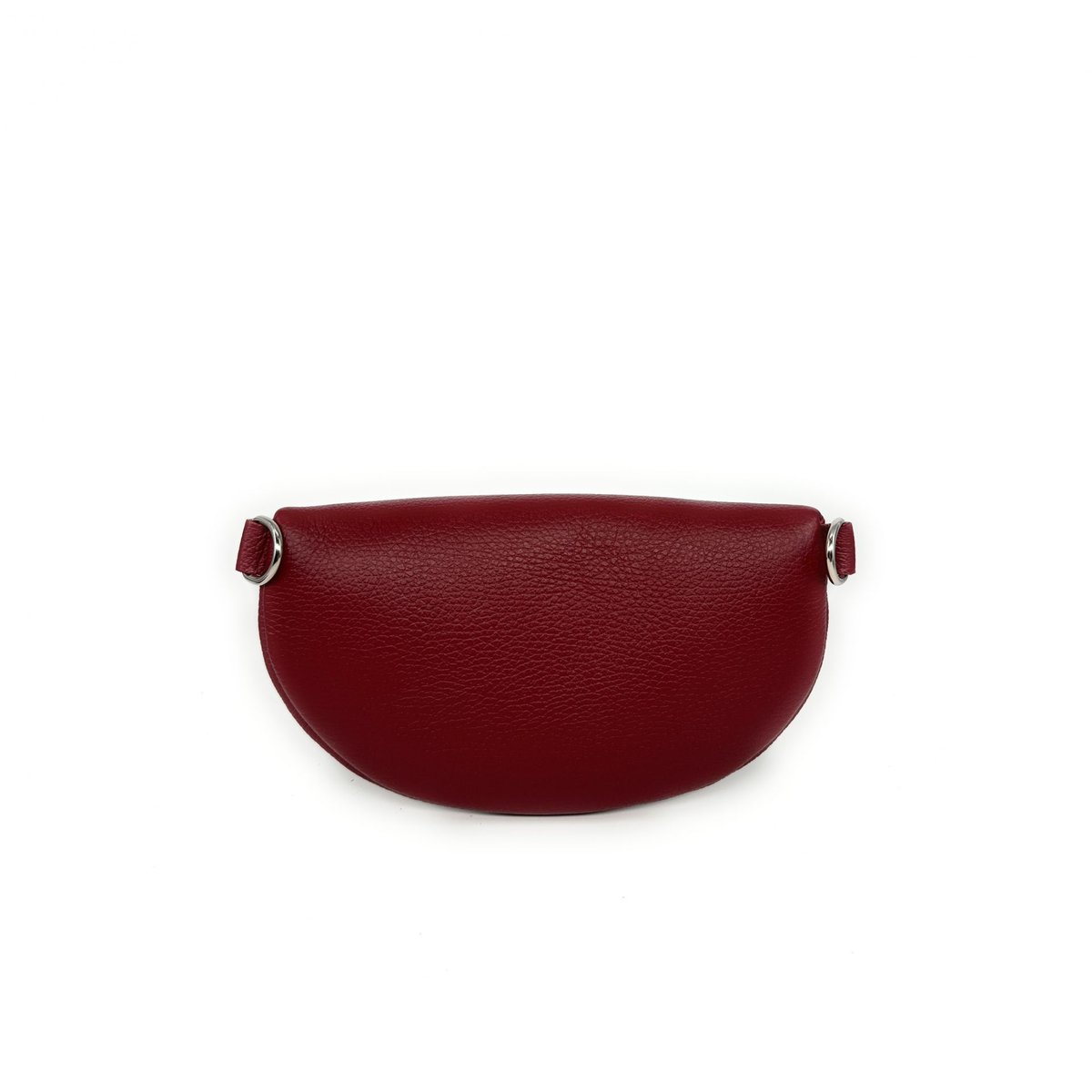 Sac banane en cuir grainé italien LOU bordeaux, OH MY BAG