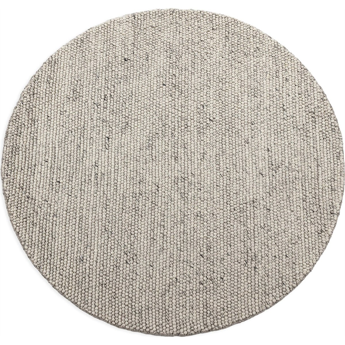 Tapis rond en laine tricotée à la main gris, RECOLLECTION