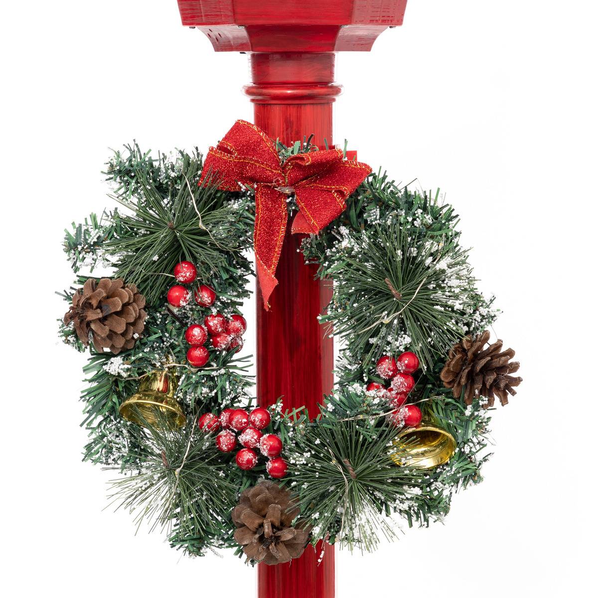 Decoration intérieur lanterner rouge 184cm 74LED rouge, FEERIC LIGHTS & CHRISTMAS