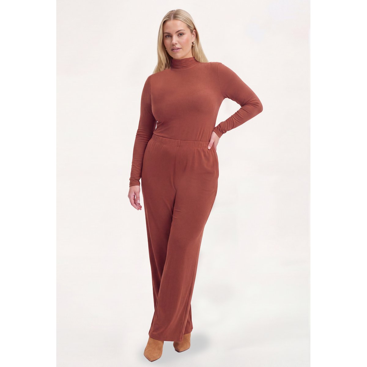 Pantalon Flare Fit brun moyen, YOEK
