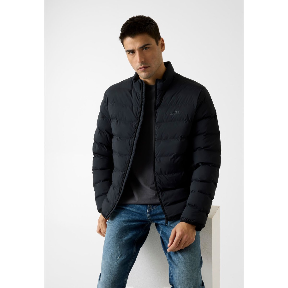Doudoune Sans Coutures noir, GUESS