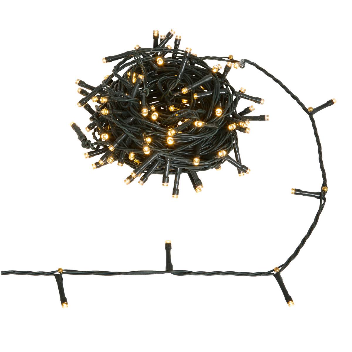 Guirlande lumineuse extérieure 120 LED 8 fonctions long 9 m vert, FEERIC LIGHTS & CHRISTMAS