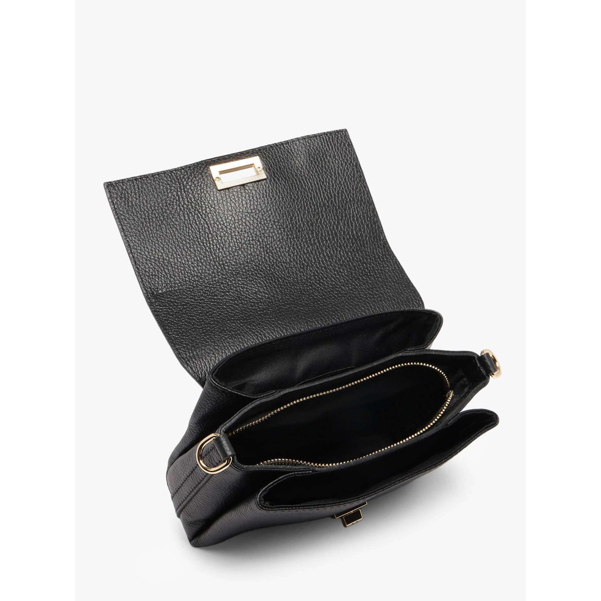Sac bandoulière Caviar cuir nero, MILANO