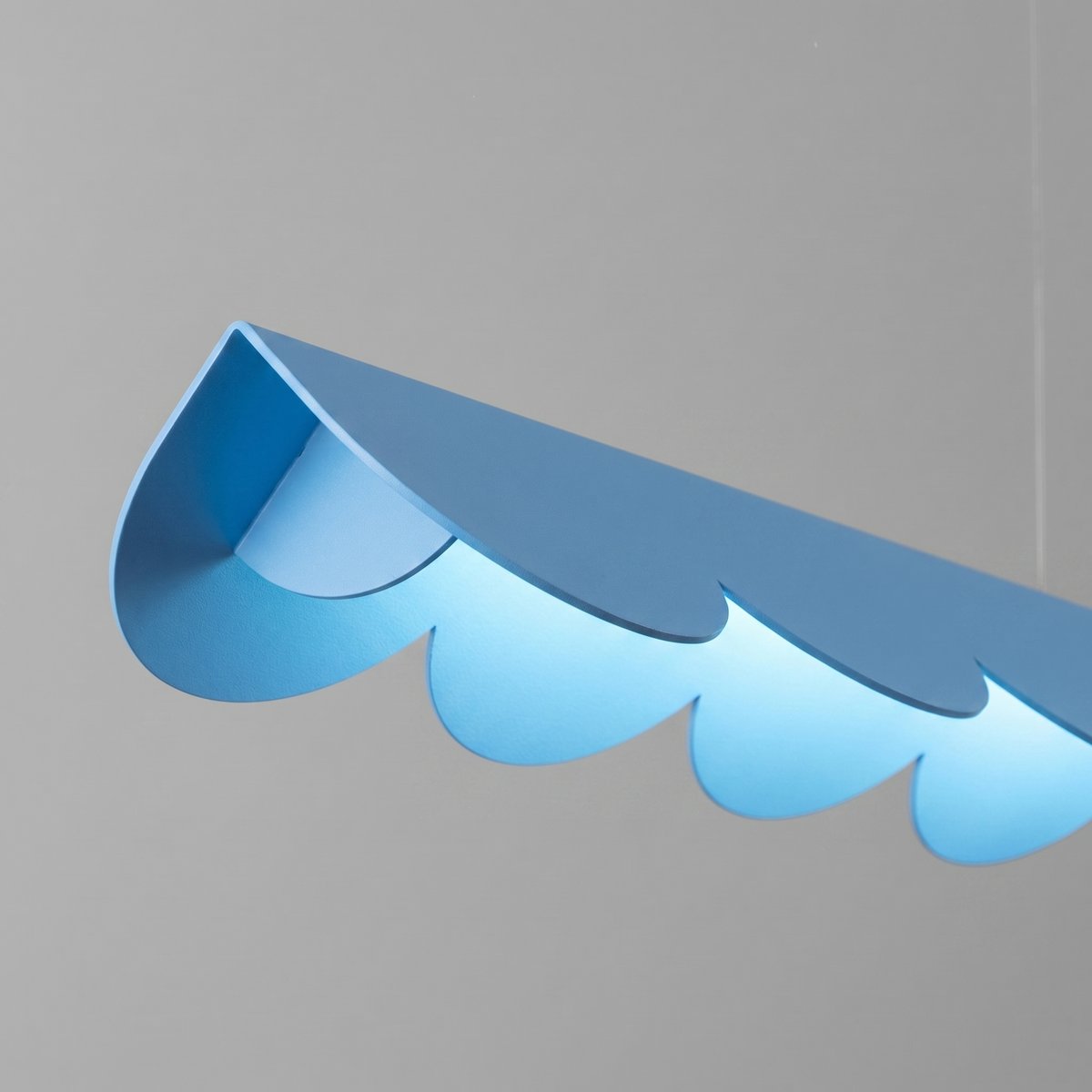 Suspension Aluminium Bleu LED 1 Biscuit bleu, EDEN