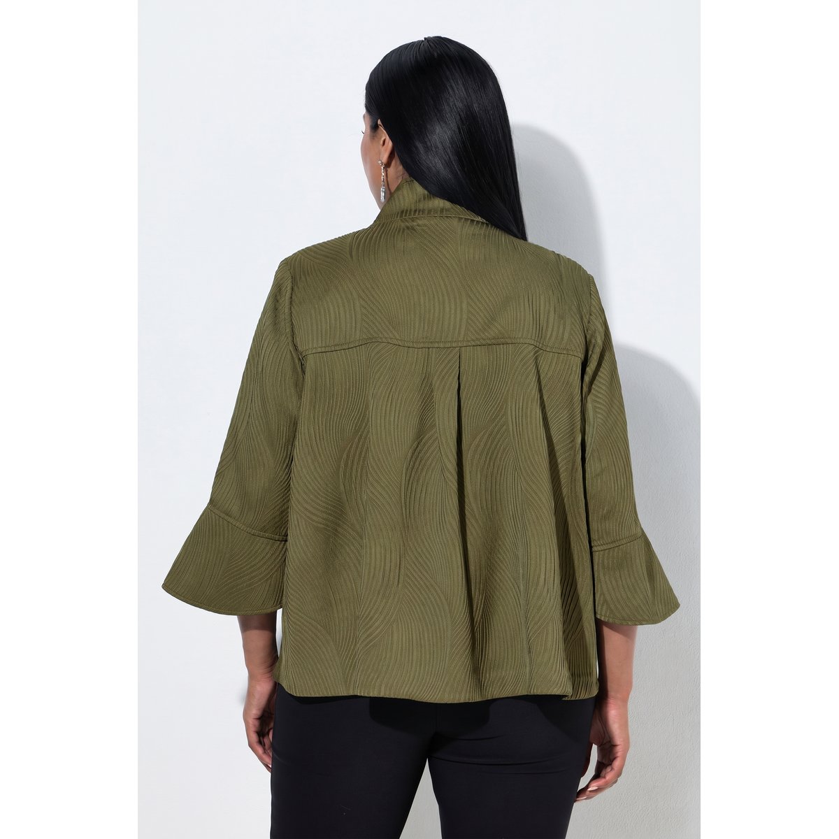 Veste motif vagues kaki foncé, ULLA POPKEN