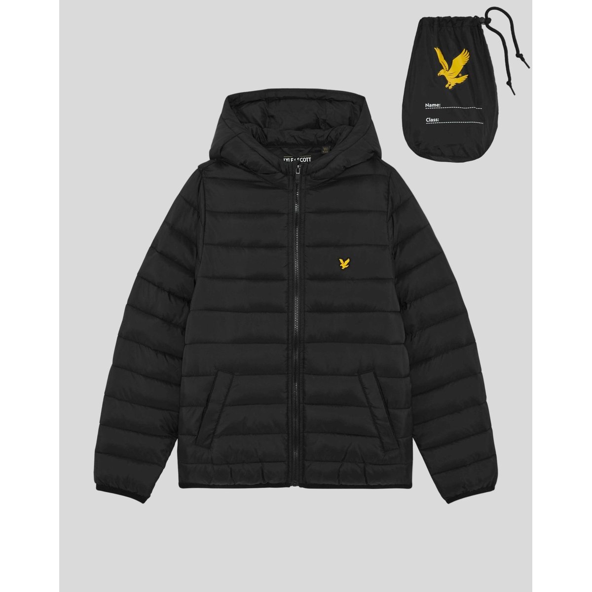 Veste ouatiné pliable noir jais, LYLE & SCOTT