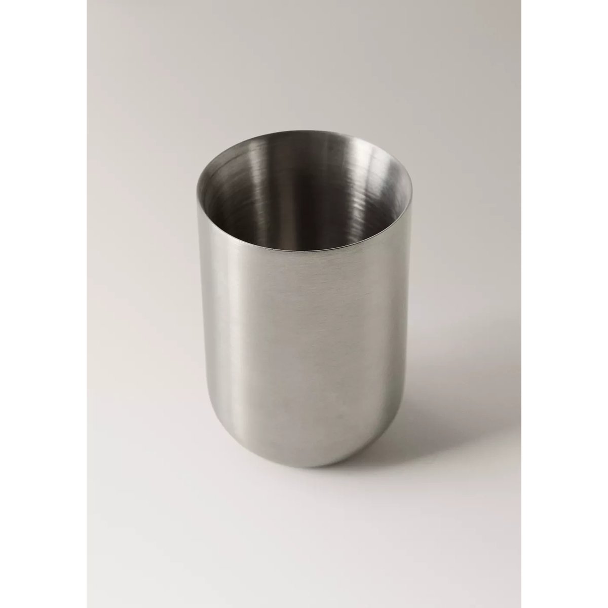 Gobelet porte-brosse à dents en acier inoxydable argent, MANGO HOME
