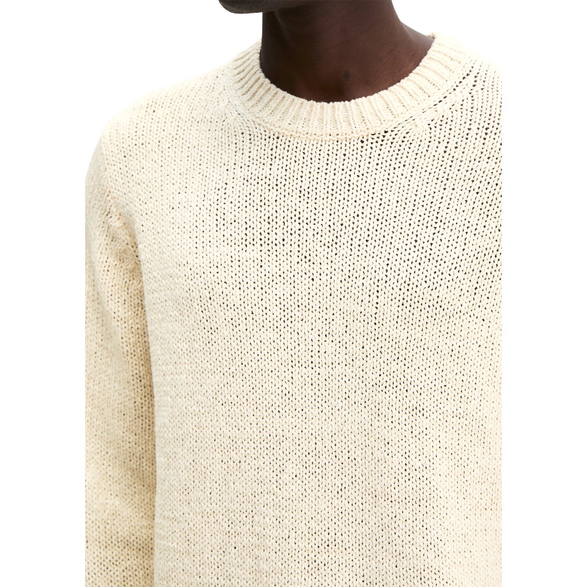 Pull-over regular en fil à bandelettes lâche blanc naturel, MARC O'POLO