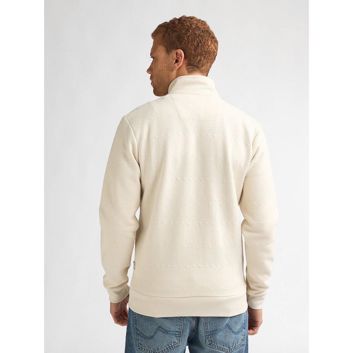 Sweat zippé col montant crème, PETROL INDUSTRIES