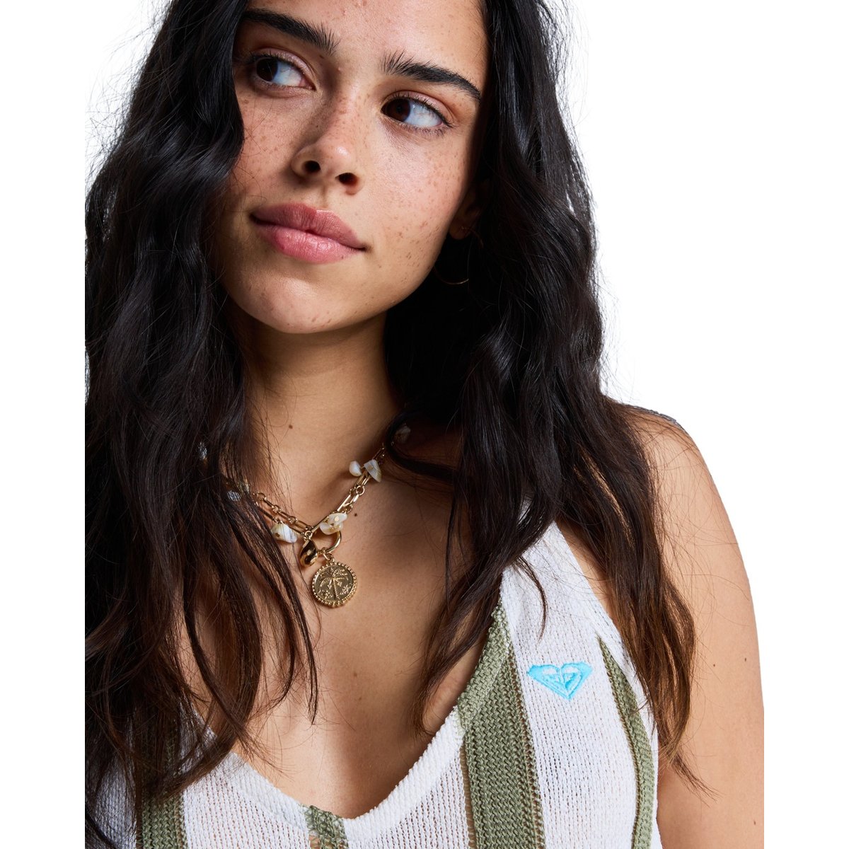 Robe de plage maxi NALU SUNSET. vert oil green, ROXY