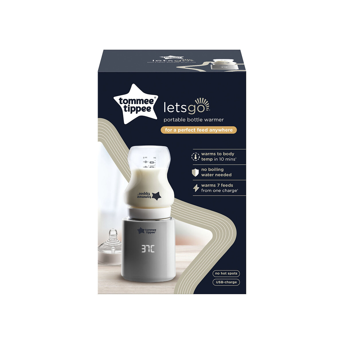 Chauffe-biberon ultra nomade Lets Go blanc, TOMMEE TIPPEE