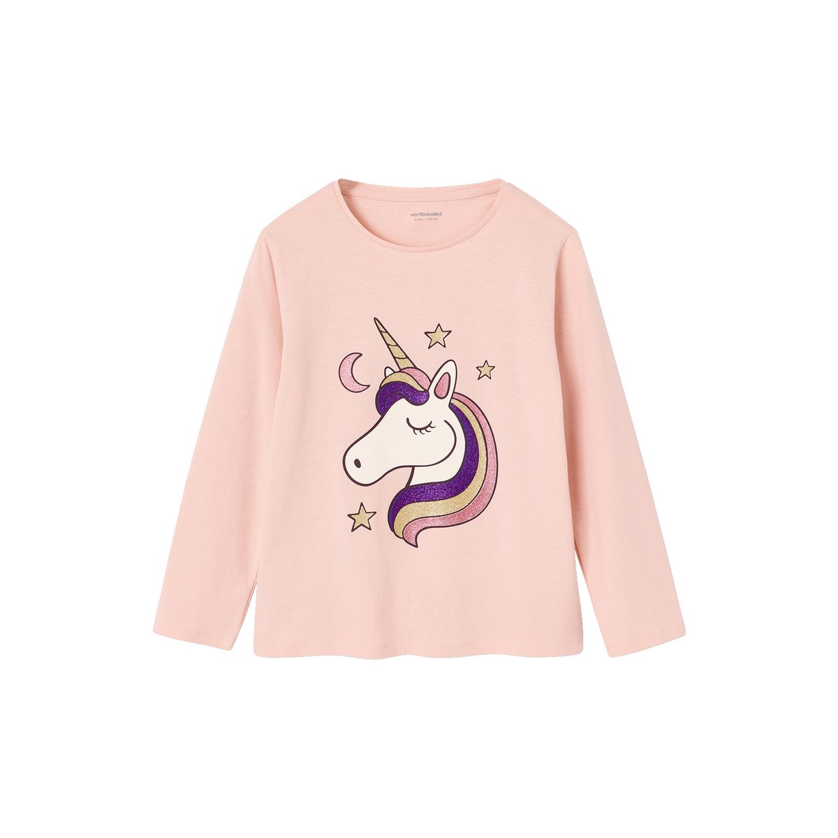 Lot de 2 pyjamas rose poudré, VERTBAUDET