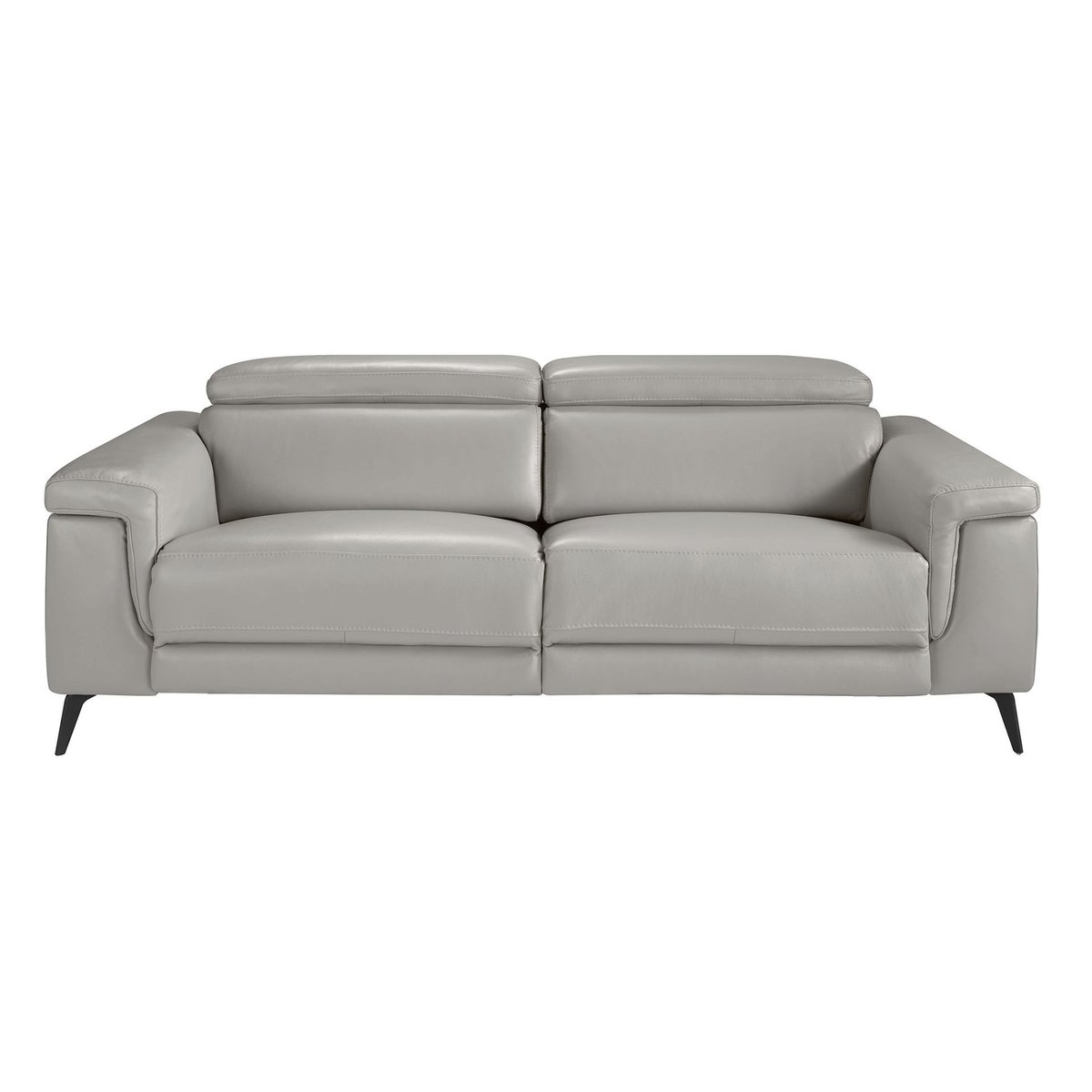 Canapé rembourré en cuir gris | noir, ANGEL CERDA