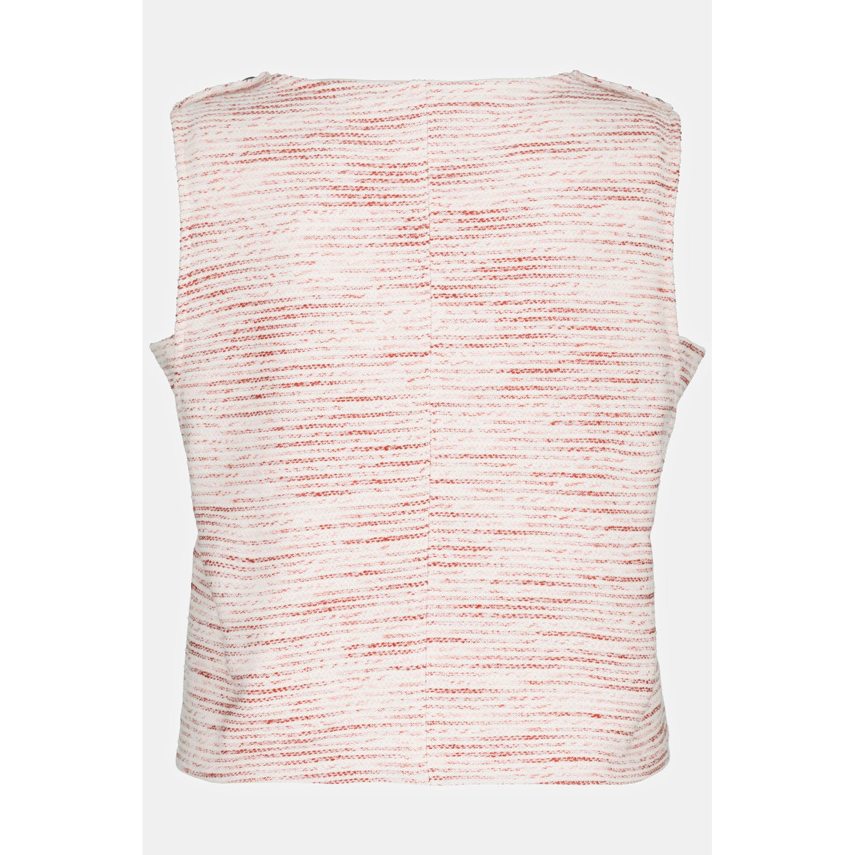 Pull sans manches en molleton, rayures rouge, ULLA POPKEN