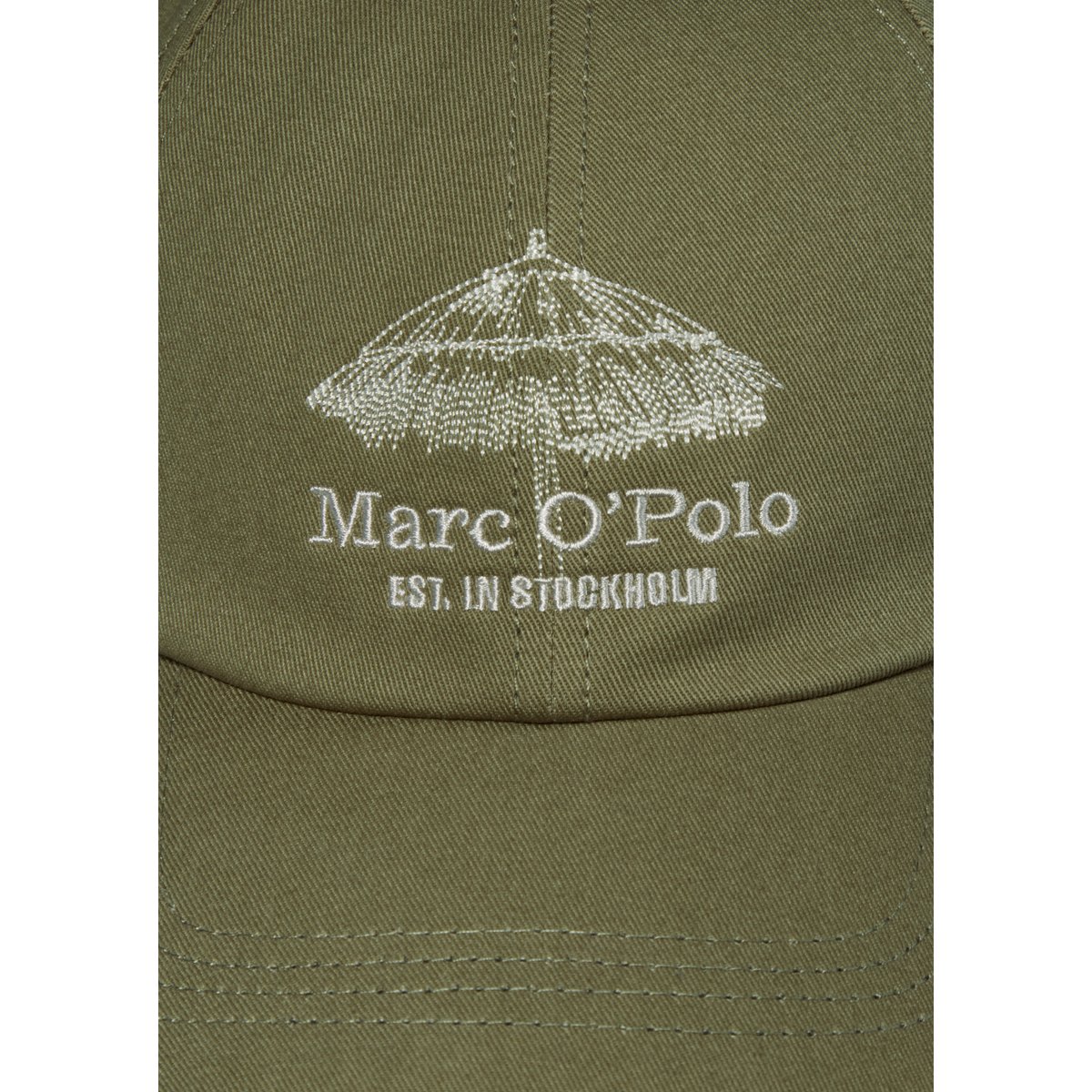 Cap en sergé organique de haute qualité vert foncé, MARC O'POLO