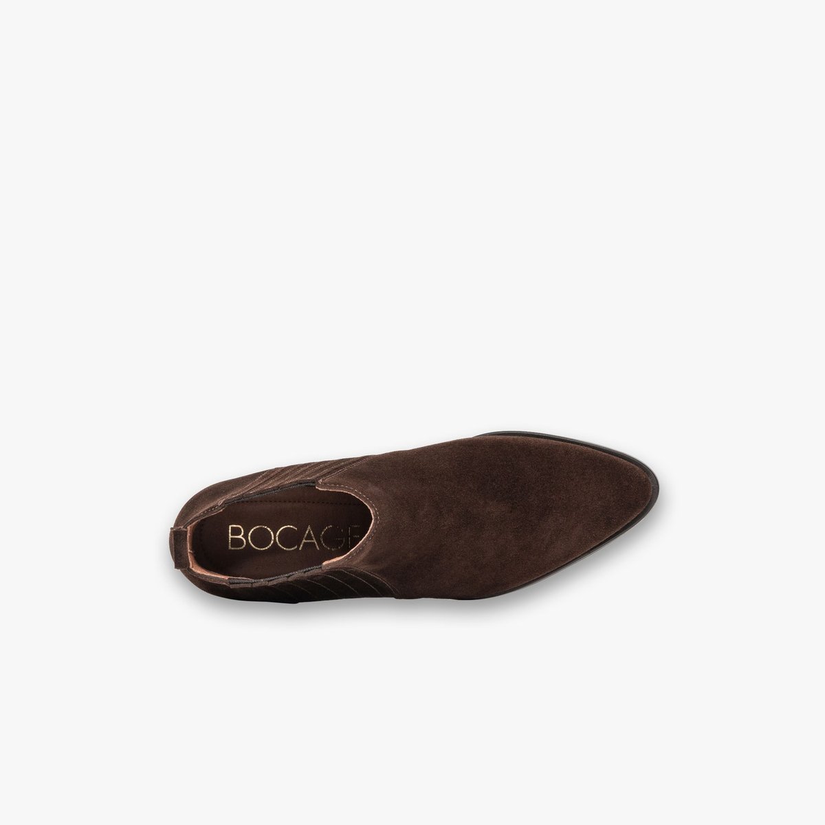 Boots À Talon en cuir MINATA marron chocolat, BOCAGE