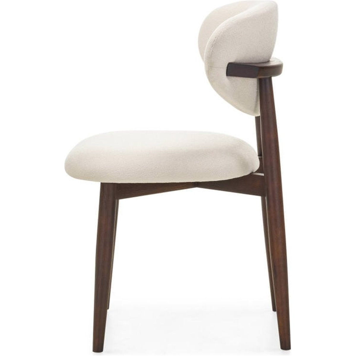Chaise de salle à manger en bois de noyer écru et noyer, RECOLLECTION